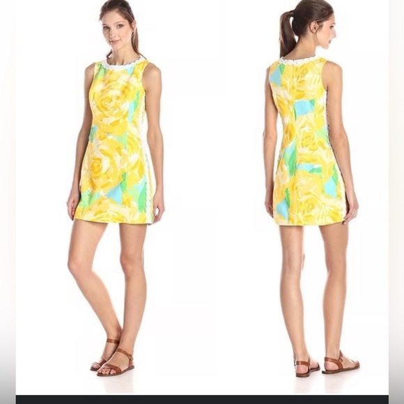 Lilly Pulitzer First Impressions Yellow Shift Dress size 2 - Picture 1 of 7